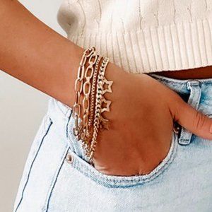 Star Charm Bracelet Set